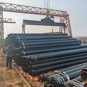 BS Standard ERW Technique Sch40 Black Carbon Steel Welded Pipe Round Structure Pipe