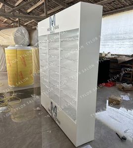 Kingshadow Estantes de esmalte de uñas Estante de exhibición grande blanco con logotipo Gabinete de uñas de madera - Product Image 4