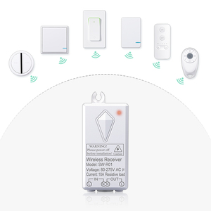80-275V Wireless <strong>Light</strong> <strong>Switch</strong> and Receiver Kit Remote <strong>Control</strong> 433RF Wall <strong>Switch</strong> Lighting Fixture for Ceiling <strong>Lights</strong> - Product Image 1