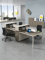 Bureau de travail moderne et durable pour 2 à 6 personnes, ergonomique, pour la maison/le bureau, avec armoire de rangement – Offre spéciale