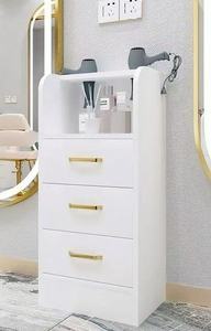 Modern Salon <b>Trolley</b> Cabinet Wooden Barber Station Storage Cabinet Hair Stylist <b>Tool</b> Cabinet Salon Furniture - Product Image 2