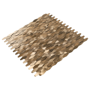Mini Mosaicos Metálicos Autoadhesivos de Aluminio Hexagonales Largos de Cobre para Paredes de Cocina - Product Image 2