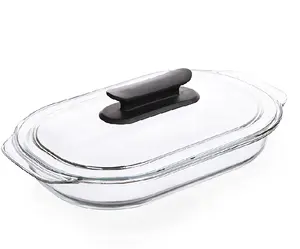 烤盘微波炉椭圆形优质玻璃烤盘