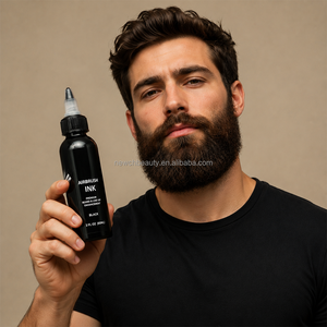 Encre de tatouage professionnelle pour barbier, spray aérographe 60ml, brun naturel, imperméable, pour salon de coiffure, soin de la barbe, rehaussement de la ligne des cheveux, teinture - Product Image 3