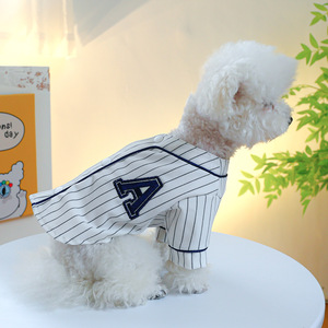 PETCIRCLE Pet Circle Dog and <b>Cat</b> <b>Clothes</b> Small and Medium Dog Striped Dog Baseball Shirt - Product Image 3