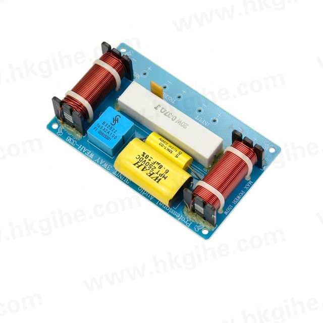 hot sell WEAH-338 3 Way Audio Frequency Divider Treble Midrange + Bass Crossover Speakers Filter For 8 Inch Speaker DIY