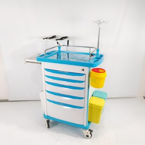 Carrito de Tratamiento Médico Xiangwen de ABS, 750x650x920mm, 5 Cajones, Carrito de Emergencia para Uso Hospitalario - Product Image 1