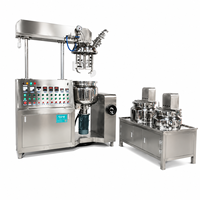 Homogénéisateur-mélangeur hydraulique sous vide en acier inoxydable industriel pour la production de cosmétiques, de lotions, de crèmes et d'onguents