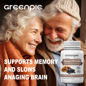 Greenpie Fulvic axit shilajit viên nang tinh khiết Himalaya shilajeet salajit Chaga + shilajit đóng băng khô chiết xuất chế độ ăn uống bổ sung - Product Image 4