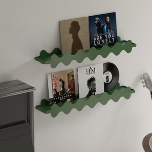 KINNON Unités de rangement murales en <span class=keywords><strong>fer</strong></span> forgé nordique, étagères à CD pour <span class=keywords><strong>salon</strong></span>, séparateurs de canapé, cloisons murales, étagères suspendues pour salle à manger - Product Image 5