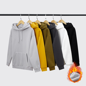 Sweat-shirts à capuche personnalisés pour hommes en coton et polyester, qualité supérieure, coupe classique, streetwear, épaules tombantes, automne - Product Image 1