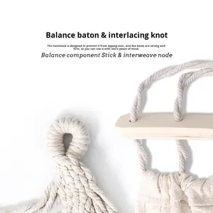 2026 थोक लक्जरी आउटडोर स्विंग पोर्टेबल सिंगल डबल कैंपिंग एंटी-रोलोवर पिकनिक कैनवास को लटकाना - Product Image 4