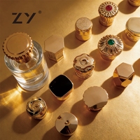 Nouveau modèle de flacon de parfum de luxe pour femmes et hommes avec couvercle en pierre, pulvérisateur à pompe, corps en verre, boîte luxueuse