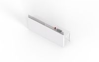 Bureau de travail double ATWOKA pour 2 personnes avec cloison de séparation et armoire mobile