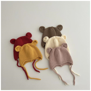 Gorro de Punto para Niños, Gorro Cálido para Cubrir las Orejas <span class=keywords><strong>en</strong></span> Otoño e Invierno, Gorro de Lana para Niños, Niñas y Bebés con Adorables Orejas Pequeñas - Product Image 2