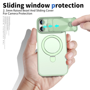 Curseur de lentille en métal pour <span class=keywords><strong>iphone</strong></span> 16 15 14 Pro Max étui de téléphone portable avec support rotatif magnétique couverture de téléphone - Product Image 3