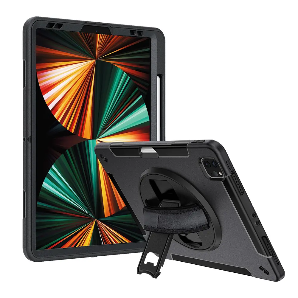 Top Grade Tpu Pc Material Durable Shockproof Handle Stand Cover Case For Ipad 12.9 Pro Air 3