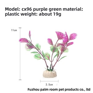 Décoration d'aquarium en résine colorée avec de petites plantes artificielles en sachets - Product Image 5
