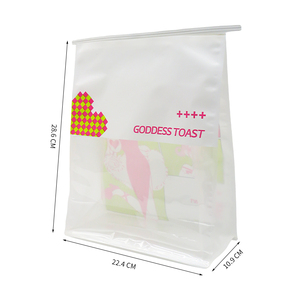 Tùy chỉnh túi bánh tự dính con dấu có thể tái chế giấy kraft túi bánh mì cửa sổ in flexo Pizza bao bì thực phẩm vật nuôi - Product Image 3