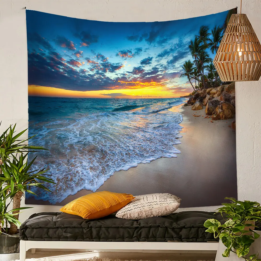 Wholesale Sales promotion 30% off Polyester Digital Printed Wall Hanging Tapestry for Bedroom Decor
