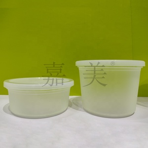 Vasos redondos de plástico transparente de 250g y 500g con tapa, ideales para almacenar sopas, caldos, aderezos, salsas, frutas y ensaladas. - Product Image 2