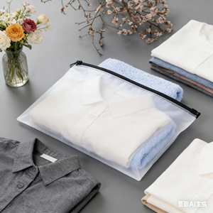 Reusable Durable Clothing Storage Zipper Bags Frosted PE Zip Lock Pouches Silk Screen Printing <b>Waterproof</b> Custom Size Logo Own - Product Image 1