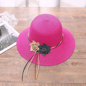 Sombrero de paja tejido al por mayor con flores, sombrero de sol para mujer, de ala pequeña, para playa, viajes, pesca, con diseño distintivo - Product Image 4