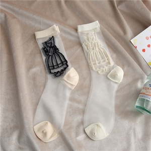 Wholesale Summer Thin See Through <strong>Socks</strong> Nylon Mesh Transparent Sheer <strong>Silk</strong> <strong>Socks</strong> for Women - Product Image 1