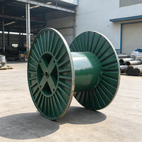 Bobine en acier corrugué renforcée pour machine à grande vitesse, bobine industrielle robuste pour câble électrique en cuivre