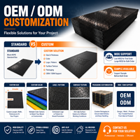 Tapis de protection routière en HDPE 4x8, tapis de sol portables pour accès temporaire aux chantiers, allées en asphalte et en béton