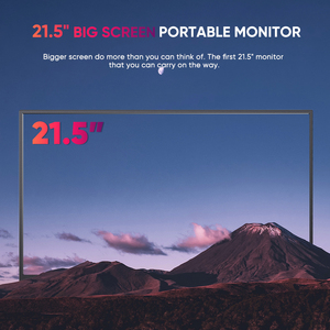 Monitor Ekstensi Layar Ganda 21,5 Inci Full HD 120% sRGB Layar Ganda 180 °   Stand VESA yang Dapat Disesuaikan untuk Laptop - Product Image 4