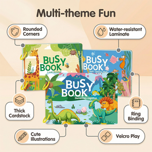 Livre d'activités sensorielles pour tout-petits : Jeu de puzzle et d'association éducatif pour enfants avec ruban magique – Livres d'activités en papier pour l'éveil précoce - Product Image 5