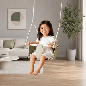 Chaise suspendue pour tout-petits OEM ODM de qualité supérieure, chaise à bascule portable pour enfants, pour la cour, le camping et les voyages, siège à bascule pour bébé avec harnais de sécurité - Product Image 1