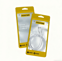 Sac refermable en Mylar personnalisé avec fermeture éclair sur 3 côtés, étanche à l'humidité, réutilisable pour l'emballage des accessoires électroniques, câbles de charge