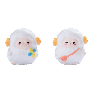 Sac à dos miniature en forme de mouton, décoration de moulin à vent, ornement de voiture pour maison de poupée, en résine synthétique, unisexe, 5 à 7 ans - Product Image 1