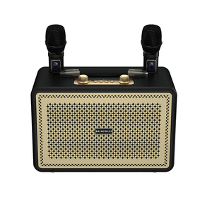 Boomsbass Giá Rẻ Không Dây Bằng Gỗ Ca Hát Hộp Loa Với Dual UHF Microphone Di Động Bluetooth Hệ Thống Âm Thanh Điện Cho Karaoke - Product Image 2