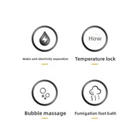 Appareil de massage des pieds portable à bulles d'eau, seau de trempage, machine de massage des pieds électrique Shiatsu à bulles, bain de pieds spa