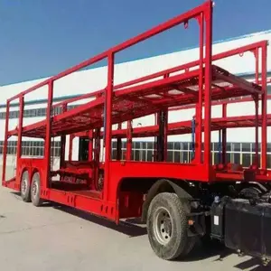 Hot Sale China Manufacturer 3 Axles 8 Bit Capacity Vehicle Transport Car Carrier Semi Trailer