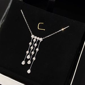 Xinfly 18K Real Gold 0.37CT Natural Diamond Star Tassel <b>Necklace</b> Fine Romantic AU750 Jewelry Custom - Product Image 3