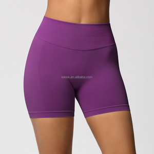 Shorts Deportivos de Mujer con Efecto Push-Up, Logotipo Personalizado, Cintura Alta, para Gimnasio, Yoga, al por Mayor, Transpirables, de Secado Rápido, Sin Costuras, de Spandex/Nailon - Product Image 5