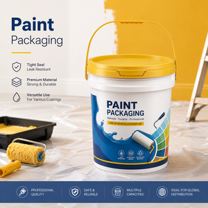 Wholesale Heavy-Duty Plastic Bucket with Lid Custom Logo 5 Gallon Bucket Clear White Plastic Pail for Paint <strong>Engine</strong> Oil Packaging - Product Image 5
