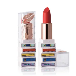 Matt vegan waterproof colorfast lipstick private brand authentic wholesale set