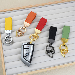 Porte-clés en cuir PU et métal personnalisé de haute qualité, logo de marque personnalisé, souvenir, promotionnel, vente en gros - Product Image 1