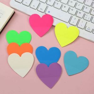 Pegatinas de Índice Transparentes Autoadhesivas en Forma de Corazón Fluorescente, Personalizables, para Oficina, Material Escolar, Marcadores de Notas - Product Image 5