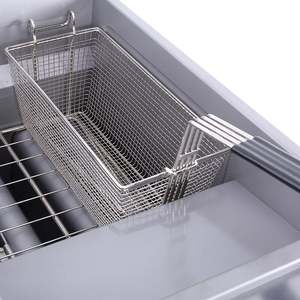 Friteuse à gaz professionnelle pour la restauration, en acier inoxydable 304, capacité de 16 L, certifiée CE FLGB - Product Image 3