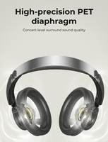 Nouveaux écouteurs ANC 2026 à réduction active du bruit pour casque sans fil supra-auriculaire avec contrôle tactile, son HiFi et mode transparence