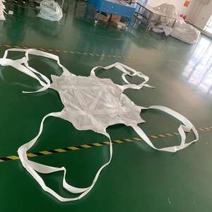 Palette souple respirante en PP Hesheng 1000 kg 2 tonnes, sac à ciment avec facteur de sécurité 5:1, boucle d'angle croisée - Product Image 2