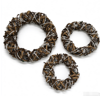 Couronne rustique en saule tressé, 3 tailles, cerceau en rotin naturel pour arrangements floraux DIY, décoration de porte et de maison style ferme