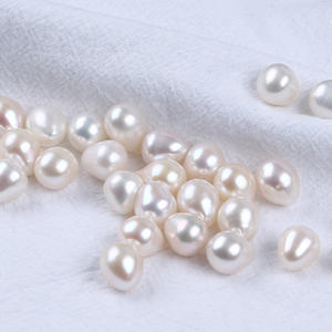 Perlas Keshi de Agua Dulce Naturales de Zhuji de 9-10 mm, Perlas Barrocas con Cola de Edison para Joyería DIY, Material de Perlas Sueltas - Product Image 2