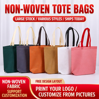 Bolsa de tela no tejida RZH, duradera y reciclable, con logo personalizado impreso mediante impresión digital/serigrafía para campañas minoristas y corporativas